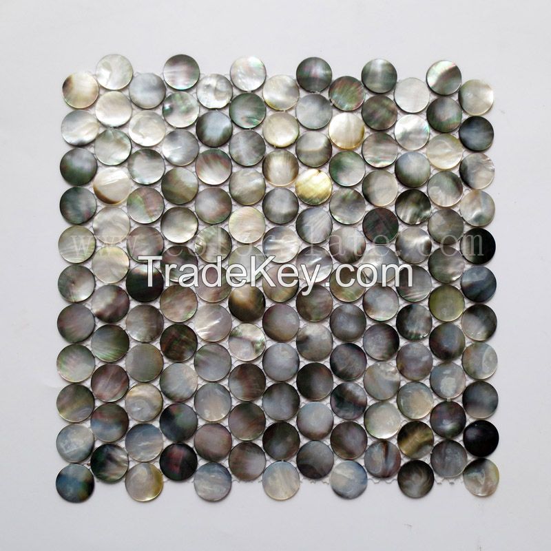 100% natural black square shape lip sea shell mosaic tile on mesh for interior wall decoration
