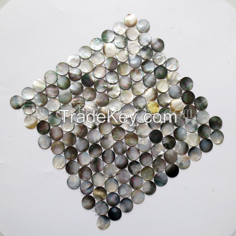 100% natural black square shape lip sea shell mosaic tile on mesh for interior wall decoration