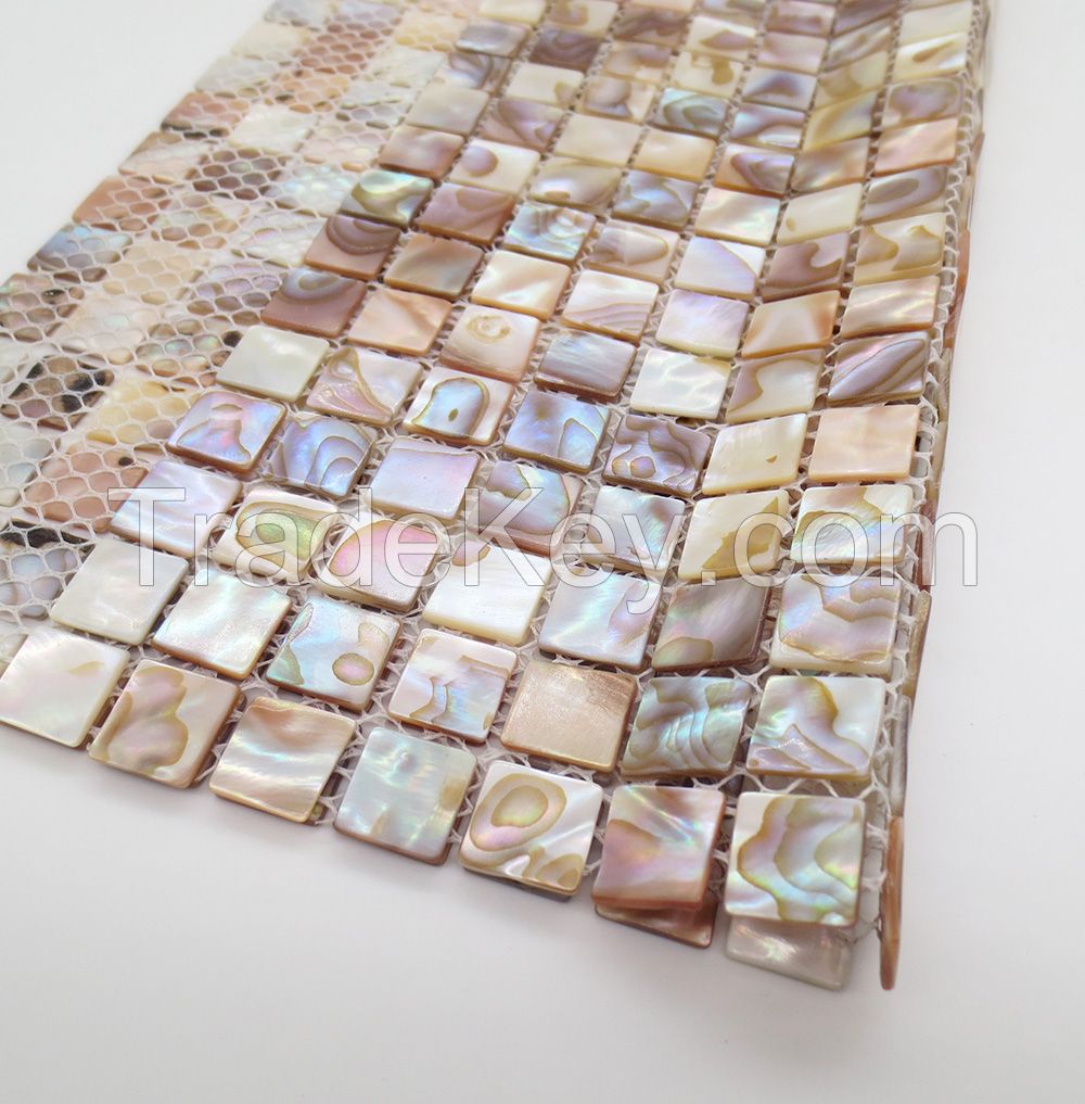  Mother of Pearl Tile Square Shell Mosaic Natural river shell wall decoration
