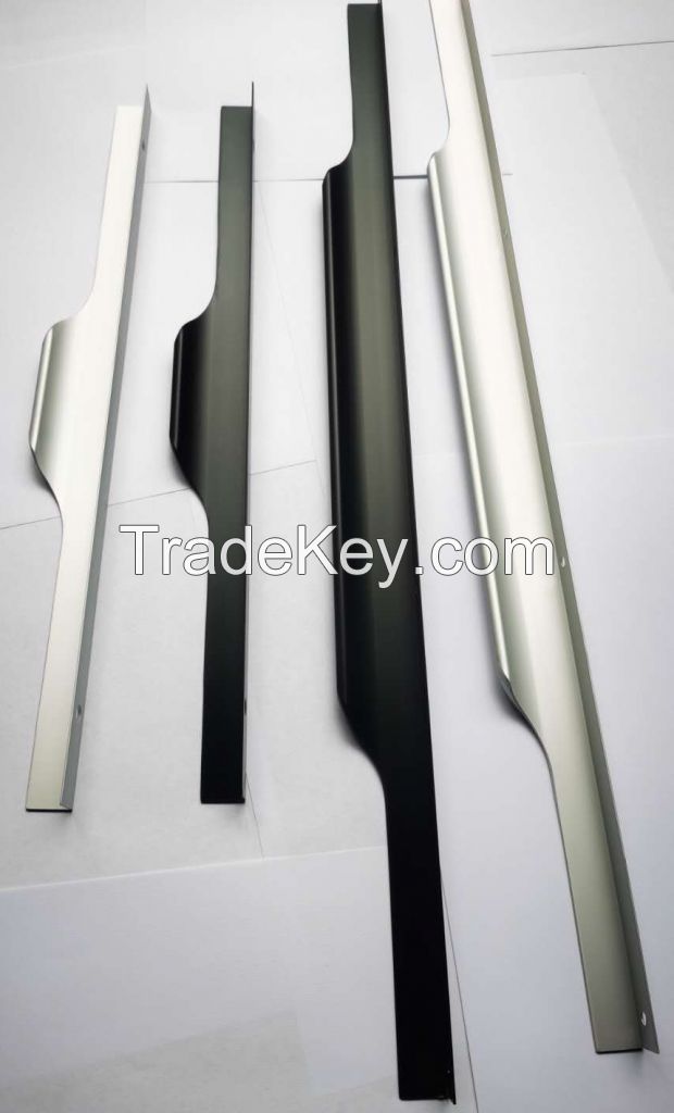 Chinese aluminum profile hidden edge pull handle for furniture kitchen cabinet 