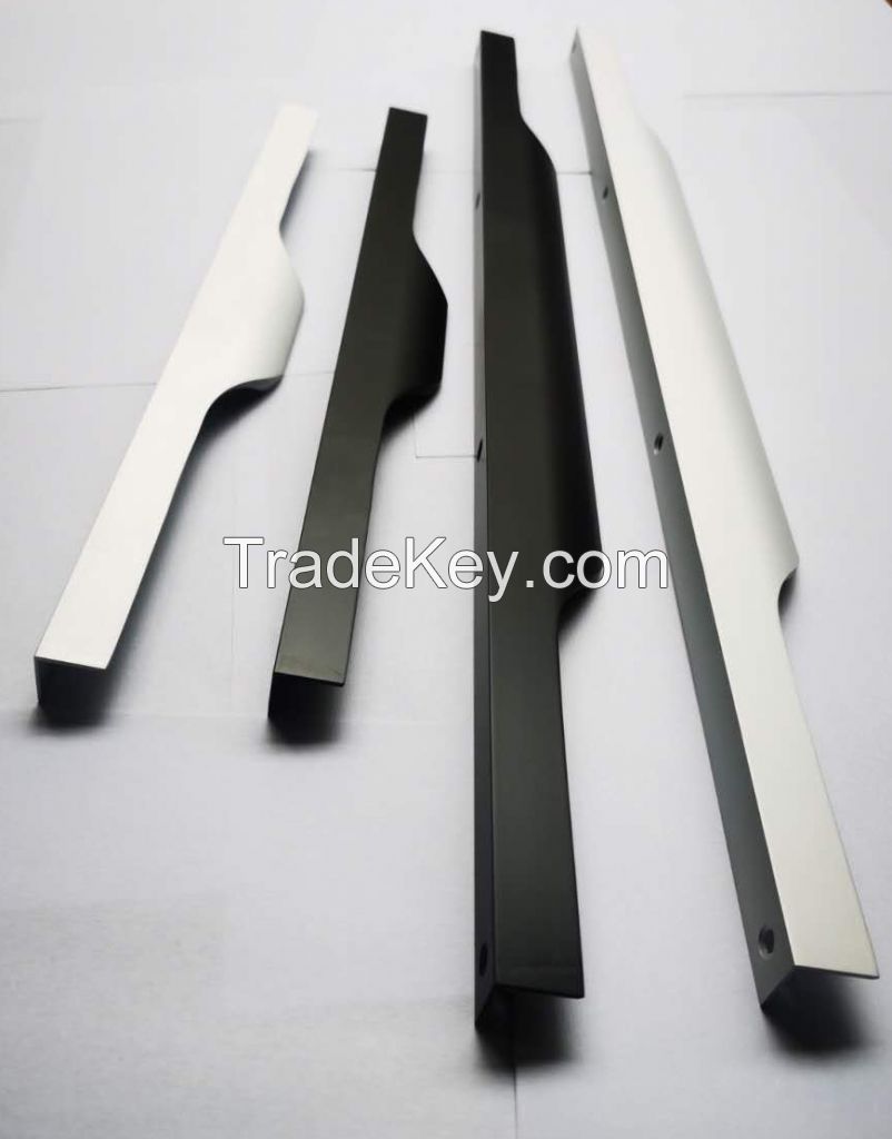 Chinese aluminum profile hidden edge pull handle for furniture kitchen cabinet 
