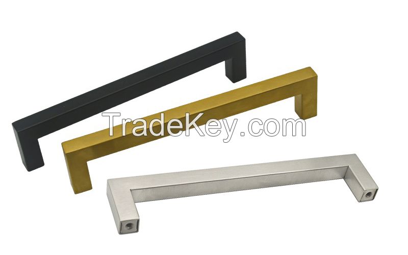 Modern square stainless steel cabinet wardrobe kitchen cupboard pull handles for USA, UK, France