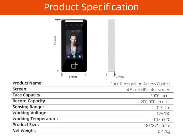 Face Recognition Access Control Smart Access System 