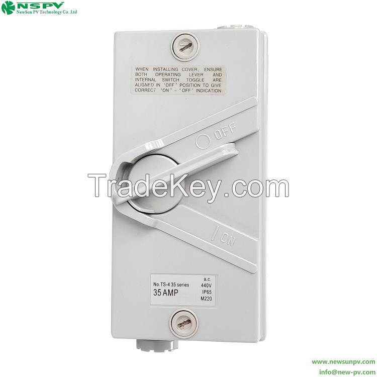 IP66 Rotary AC Isolator Switch Weatherproof 1P 2P 3P 4P AC Isolating Switch