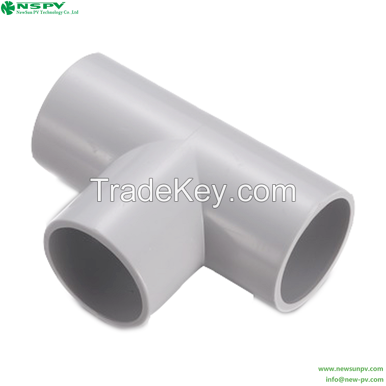 Solid Inspection Tee direct tee 3 way Tee PVC fittings Conduit Pipe fittings 25mm