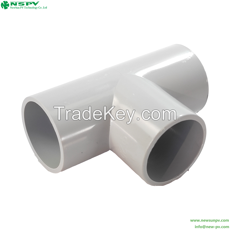 Solid Inspection Tee direct tee 3 way Tee PVC fittings Conduit Pipe fittings 25mm