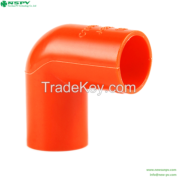 Rectangular Solid Elbow 90 PVC Elbow Heavy Duty Electric Perforated Tubes PVC Fittings