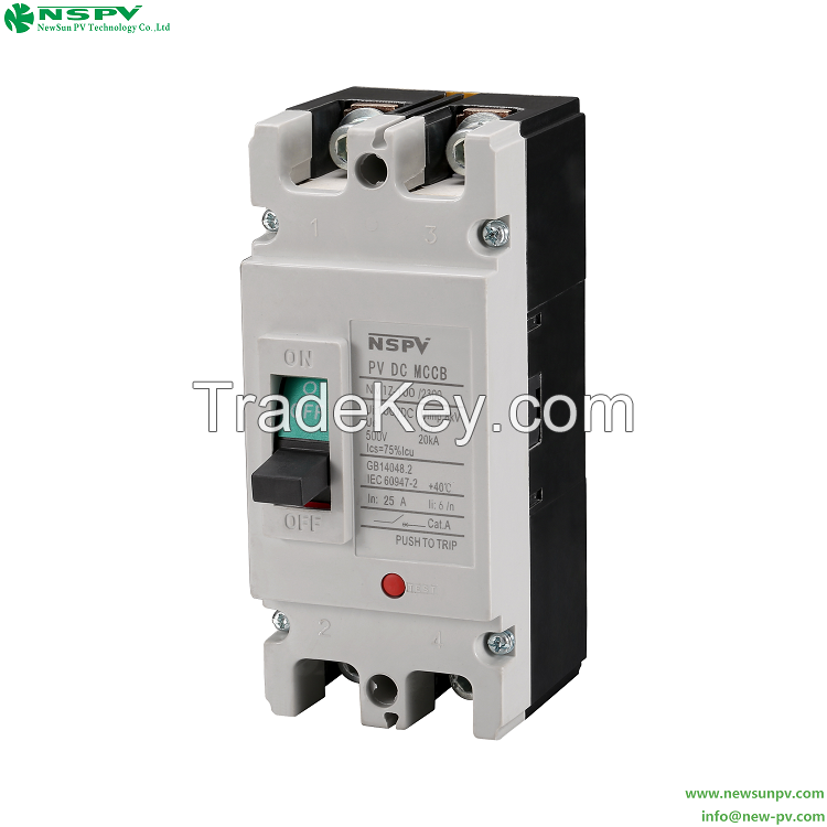 Moulded Case Circuit Breaker 2P MCCB IEC 60947-2 Molded Case Circuit Breaker