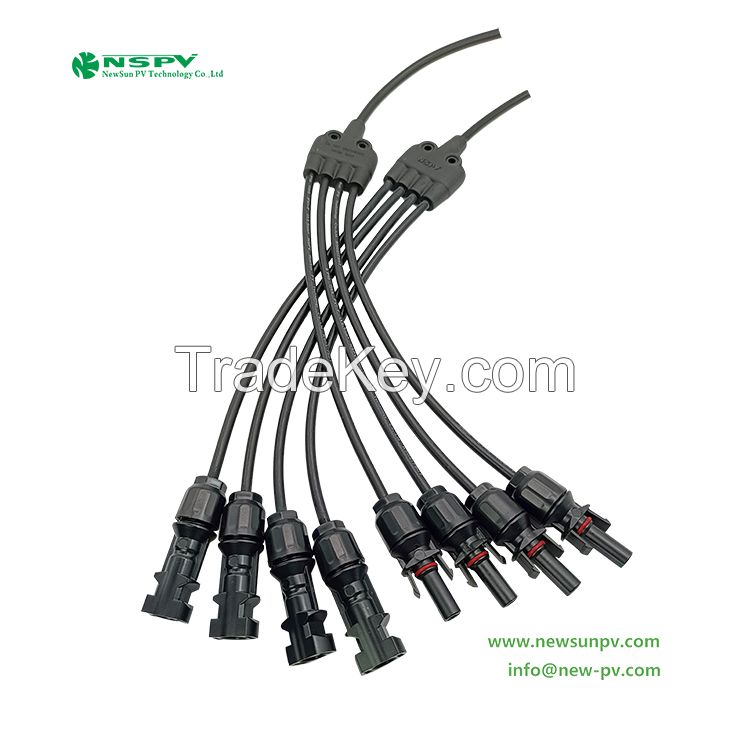 Solar Y Cable Assembly 4-in-1 type with solar connectors solar y connector
