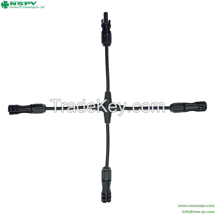 Solar Cable Harness Cross Branch with PV4.0 cable connector