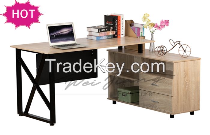 Wooden L Shaped Office Furniture Office Table for Sale
