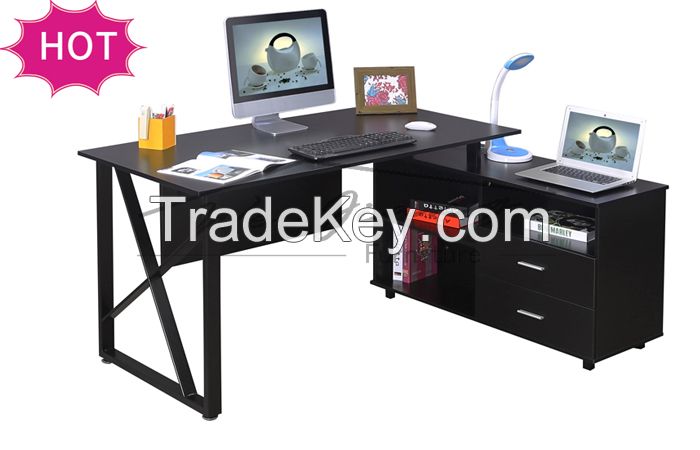 Wooden L Shaped Office Furniture Office Table for Sale