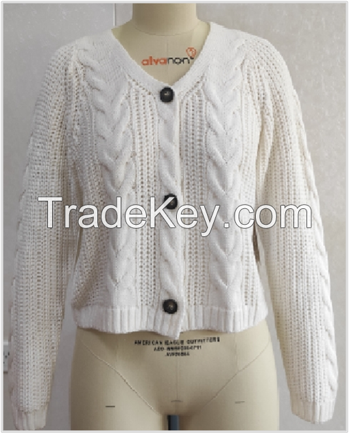 Women's knitted sweater cardigan
