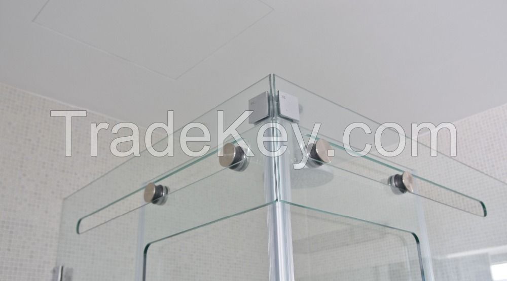 Quality clear tempered shower glass price for shower bathroom sliding glass door