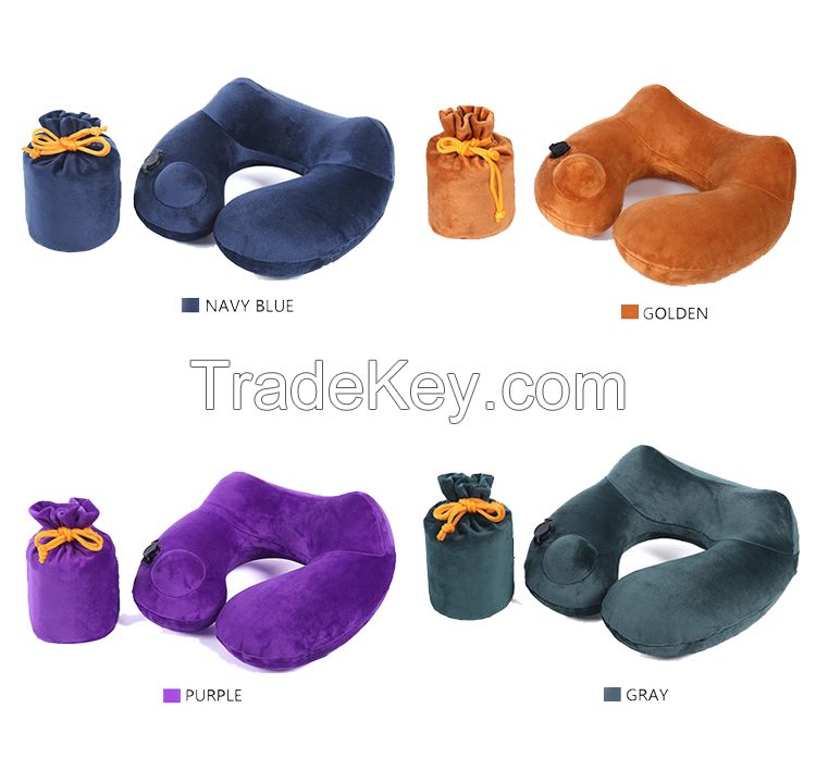 Colorful Inflatable Travel Pillow Custom Brand Air Pillow for Amazon