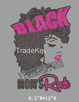 Black Girl Rock hotsale rhinestone transfer