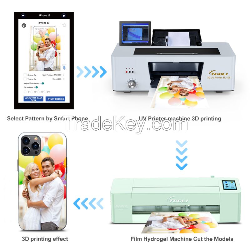 TUOLI TL-108 Smart 3D Embossed UV Inkjet Printer Machine