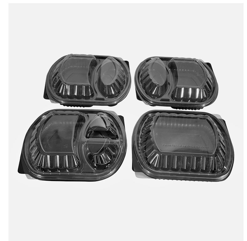 New Style Disposable Plastic Lunch Box, Fast Food Containers, Food Packaging Box With Lid, disposable containers, plastic food tray with 1 2 3 compartments