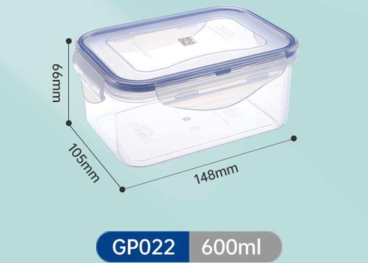Décor Tall Rectangular Food Storage Container | Reusable Plastic Airtight  Food Container | Fresh Seal Clips | Microwave, Freezer & Dishwasher Safe 