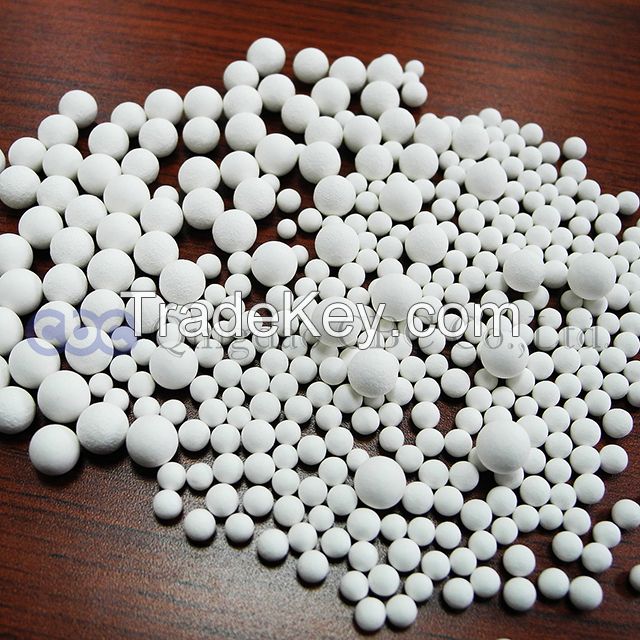 Inert ceramic balls, catalyst support media