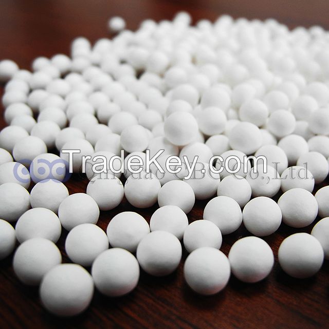 Inert ceramic balls, catalyst support media