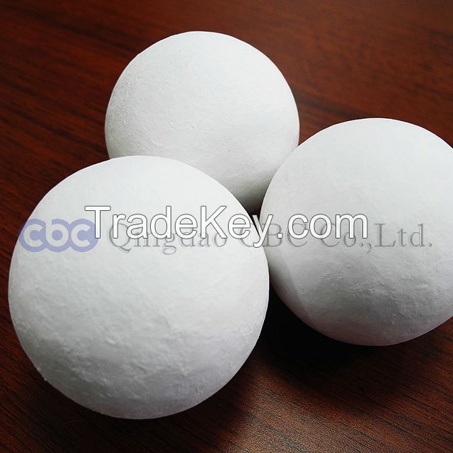 Inert ceramic balls, catalyst support media