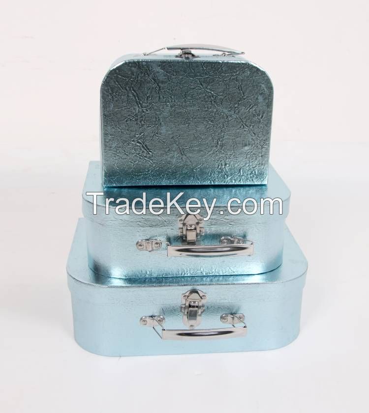 Special aper cardboard suitcase box with handle