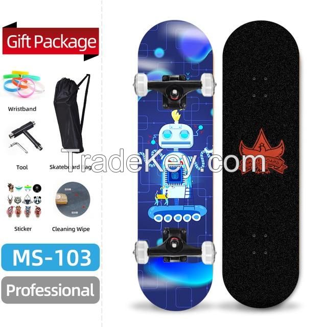 Manufacturer Wholesale Colorful Deck Cruiser Skateboard with PU Wheels for Outdoor Sports