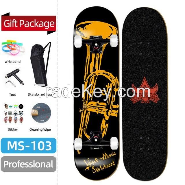 Manufacturer Wholesale Colorful Deck Cruiser Skateboard with PU Wheels for Outdoor Sports