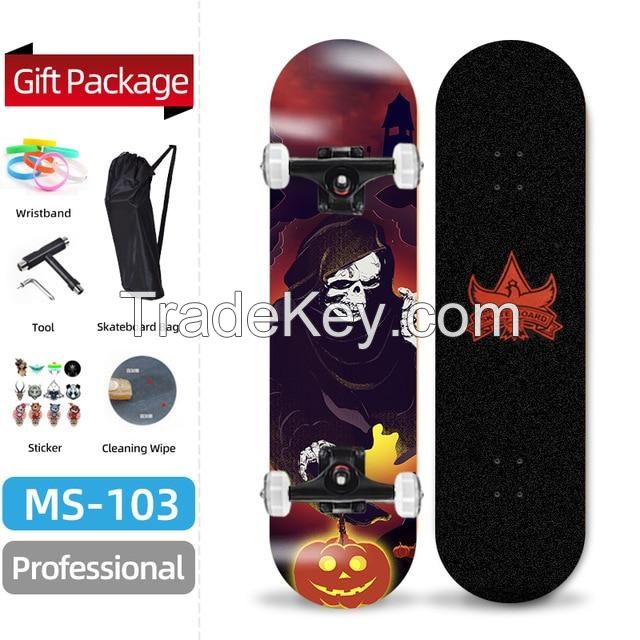 Wholesale China Complete Blank Canadian Maple Wood Skateboard for Adult Beginner Dancing Freestyle
