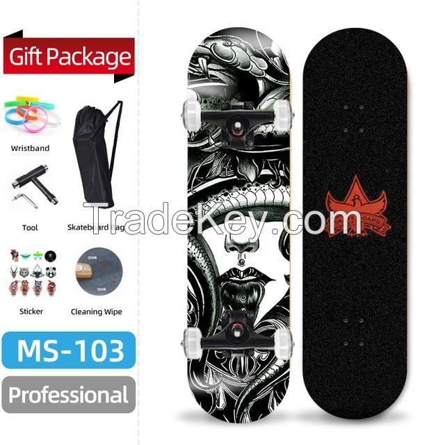 Factory Cheap 31*8inch 7 Ply Custom PRO Wooden Maple Deck Skateboard