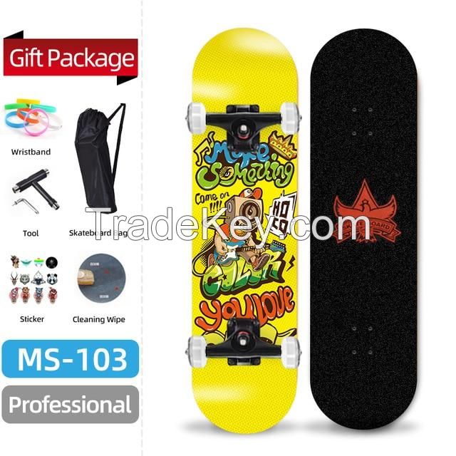  Skateboard Customized Logo Color Double Design 7 Layers Outdoor Sports Fitness Skateboards