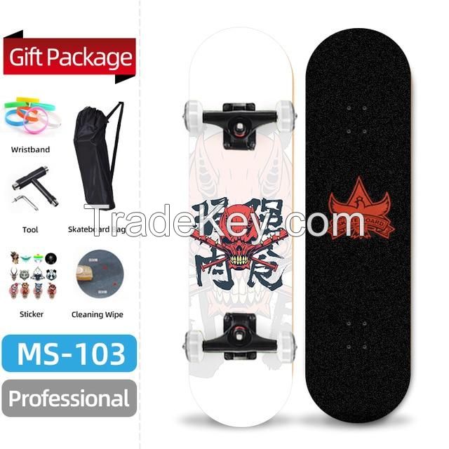 Complete 7-Layer Canadian Maple Wood Tricks Professional Skateboard