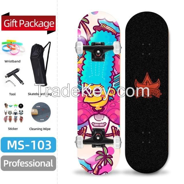 Hot Selling 31 PRO Complete Skateboard 7 Layer Maple Wood Skateboard for Extreme Sports and Outdoors