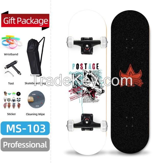 Skateboard Fashion Design Maple Wood Outdoor Fitness Equipment Customized Color Origin Type Skate Boards 