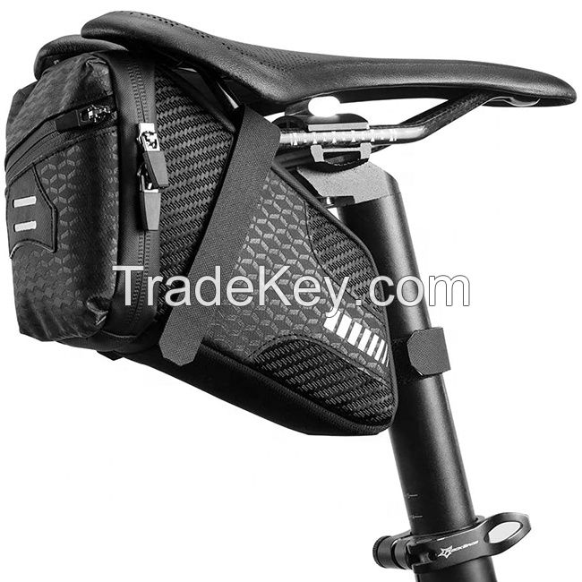 Reflective Rear Cycling Saddle Bag Taillight MTB Rode Bike Large Capacity Bag Bicycle Accessories Pouch