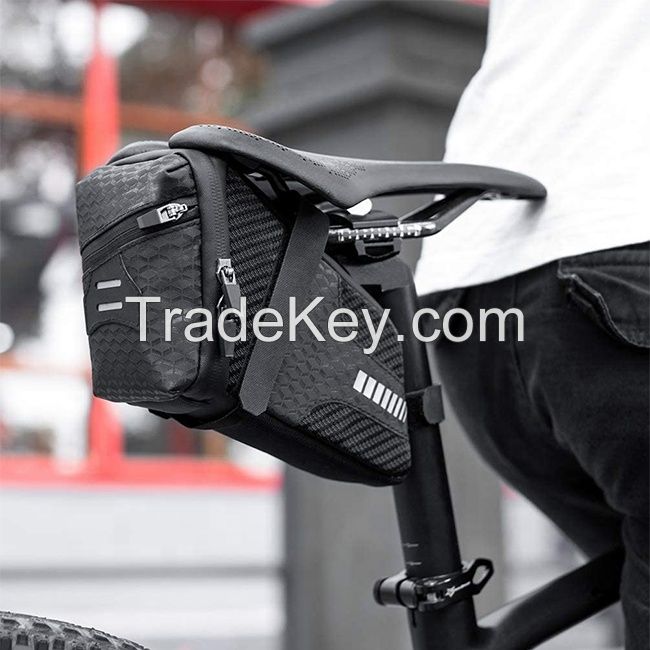 Reflective Rear Cycling Saddle Bag Taillight MTB Rode Bike Large Capacity Bag Bicycle Accessories Pouch
