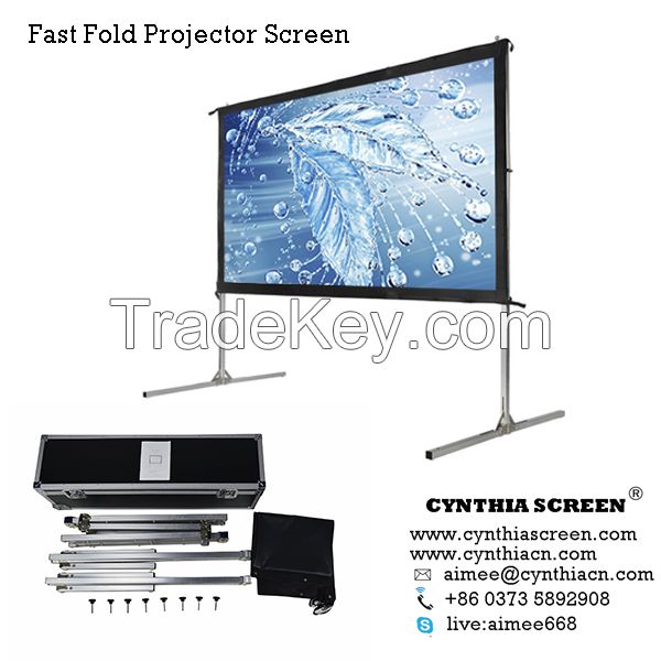 150 inch Front Rear Projection Portable Frame Screen Easy Fold Projector Screens