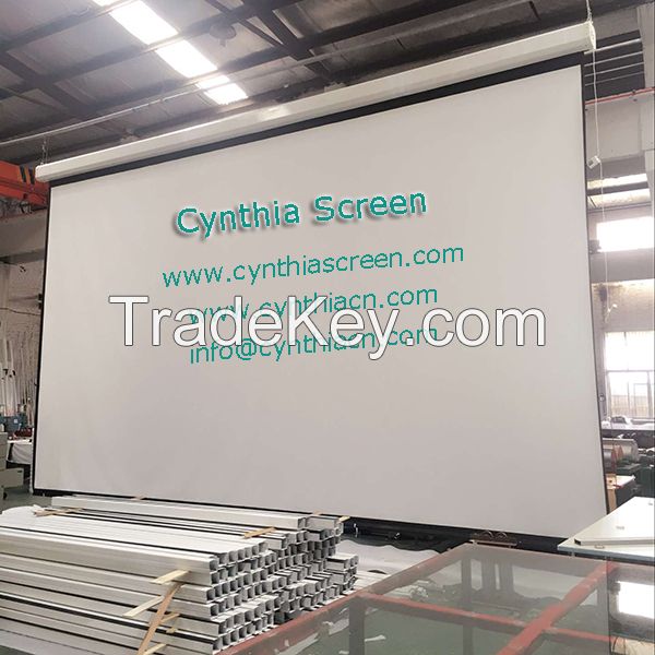 Cynthia Screen Motorized Projection Screens HD 3D Electric Screen Projector (100 Inch)