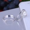 925 sterling silver wedding and engagement rings and bands set
