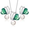 pearls and crystals fashion jewelry sets for women 