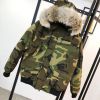 Top quality hooded canada goose winter Down 01 bomber Jacket Coats wiind proof Outwear couple jacket bombardier