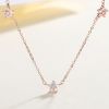 925 Silver Jewlery Clavicle Chain Necklace With Zircon Mini Star