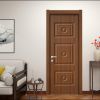 Jiuyixing Manufacturer 40MM Thick Cheap Laminated Bathroom WPC Door