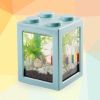 Mini Cuboid Fish Tank Cylinder Round Acrylic coffee table Betta Fish Tank out door
