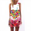 Women Dresses Digital Print Summer Dress New Fashion Boho Style Beach Dress Dashiki Hippie Mini Vestidos designer clothes