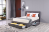 Modern Upholstery Bed With Headboard Bedroom Double Bed with Big Storage Space