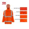 Hi vis safety jacket coveralls workwear with reflective tape