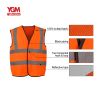 High visibility construction security custom safety vest