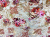 100% Polyester Microfiber Bed sheet Fabric Foil Gold print 